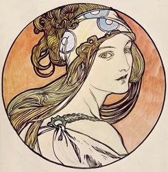 Mulher, com, um, lenço