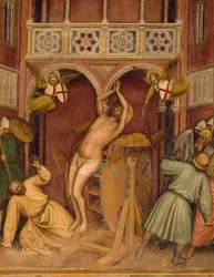 São Jorge submetido à tortura da roda