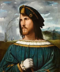 Retrato de um cavalheiro (chamado Cesare Borgia). Zw. 1500 e 1524