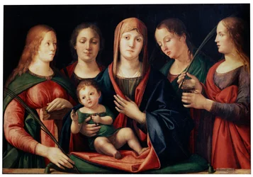 Madonna e criança com Maria Madalena, Santa Catarina e dois santos, 1504