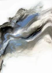 Abstrato Fluido em Azul e Cinza