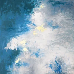 Fluxo abstrato em azul profundo
