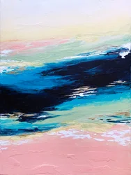 Azul e Rosa Dinâmicos - Abstrato