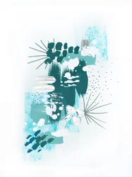 Abstrato em azul-petróleo sereno