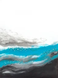 Brilho do Oceano Azul-petróleo