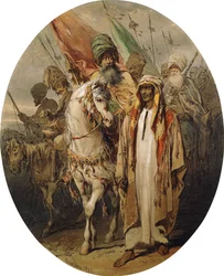 Guerreiros árabes avançando, 1855