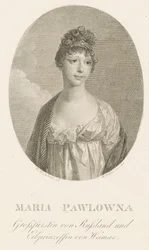 Grã-Duquesa Maria Pavlovna da Rússia 1786-1859, Grã-Duquesa de Saxe-Weimar-Eisenach, 1808.