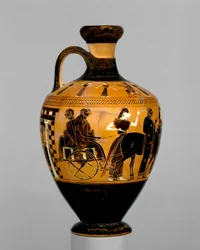 Lekythos, c.550-530 aC (terracota)