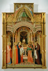 A Apresentação no Templo (têmpera sobre madeira)