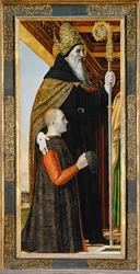 Santo Agostinho e um doador ajoelhado ...