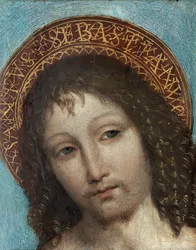 São Sebastião - Pintura de Ambrogio Stefani da Fossano, conhecido como il Bergognone ou Borgognone (Le Bouguignon) (1453-1523), óleo sobre madeira (23x18 cm) - São Sebastião, Óleo sobre madeira de Ambrogio Bergognone, finais do século XV - Colecção Privada