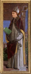 São Hugh de Grenoble (ou Hugh de Chateauneuf) (1053-1132), eveque de Grenoble Pintura de Ambrogio da Fossano dit il Bergognone (1481-1522) Cathedrale Saint Just, Susa, Turim