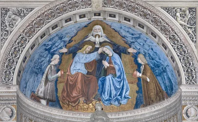 Coroação da Virgem Maria com Deus e o Espírito Santo entre Francesco e Ludovico Sforza, 1500-1522