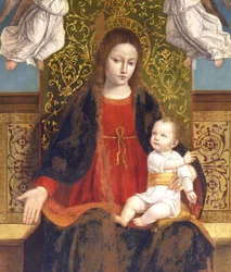 Madonna e criança, detalhe