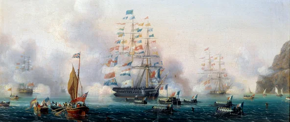 Translation des ashes de Napoleon I le 7/10/1840 Painting by Ambroise Louis Garneray (1783-1857) Sevres 19th century Sevres, archives de la manufacture - Transferência das cinzas de Napoleon I em 7 Out.1840. Pintura de Ambroise Louis Garneray (1783-1857)