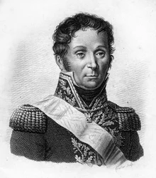 François Etienne Kellermann Fils (1770 a 1835), general de cavalaria. em" Retratos dos generais franceses seguindo as vitórias e conquistas dos franceses". Gravado por Ambroise Tardieu em 1818. Coleção Stella.