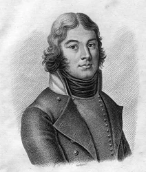 Retrato do General Lazare Louis Hoche (1768-1797) - em "Retratos dos generais franceses após as vitórias e conquistas dos franceses". Gravado por Ambroise Tardieu em 1818. Coleção Stella.