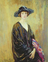 Retrato de Dorothy Una Ratcliffe (1891-1967) (óleo sobre tela)