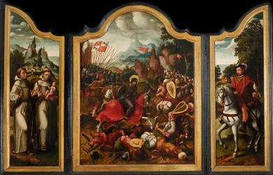 A Batalha de Clavijo, cerca de 1525-1550.