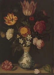 Natureza Morta com Flores num vaso de Wan-li