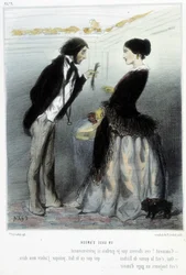Uma prova de amor (cartoon) - em "Madeleines" de Cham, c.1870-1880