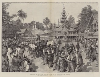 Budismo em Burmah, Instalação de um Phoongye ou Sacerdote
