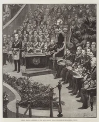 Grand Masonic Gathering no Royal Albert Hall em homenagem ao Jubileu da Rainha