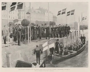 Turnê Continental de King Edward, Sua Majestade tomando o Rei da Suécia em Helsingborg, 20 de setembro