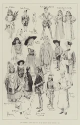 A bola de fantasia para crianças na Mansion House, 7 de janeiro de 1896