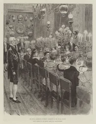 O casamento real em Berlim, banquete no palácio real