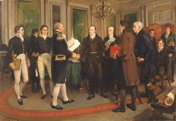 A assinatura do Tratado de Ghent, véspera de Natal, 1814, 1914.