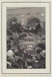 O falecido Sr. CH Spurgeon, Funeral no Cemitério de Norwood, o Bispo de Rochester pronunciando a Benediction