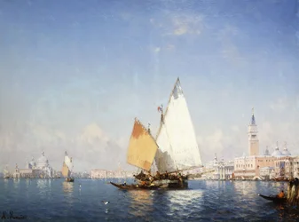 Barcos na lagoa