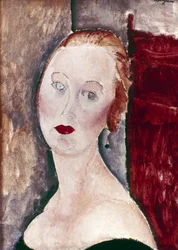 Uma mulher loira. Retrato de Germaine Survage, 1918.