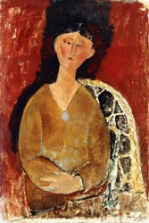 Beatrice Hastings sentado, 1915