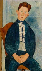 Menino em uma camisola listrada, 1918