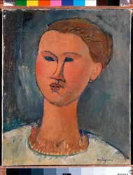 Cabeça da jovem senhora