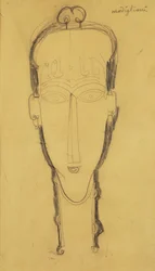 Cabeça de uma cariátide em um vestido de cabeça, 1911