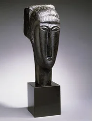 Cabeça de uma mulher com uma franja; Tete de Femme à França, 1912