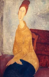 Jeanne Hébuterne com camisola amarela