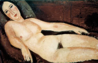 Nua num sofá. Pintura de Amedeo MODIGLIANI (1884-1920)