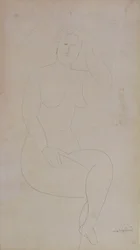 Garota de pé nua (pernas cruzadas)