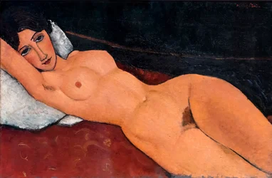 Nu deitado numa almofada branca, ca. 1917 (Óleo sobre tela)