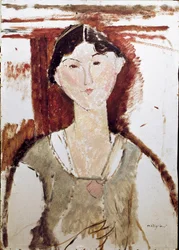Retrato de Beatrice Hastings. Pintura de Amedeo Modigliani