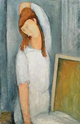 Retrato de Jeanne Hebuterne (1898-1920) com o braço esquerdo atrás da cabeça