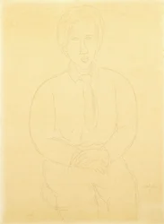 Retrato de Soutine Sitting, 1917