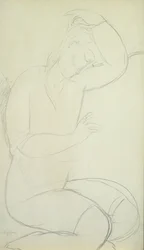 Mulher adormecida (lápis sobre papel)