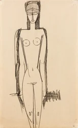 Nu em pé; Não está de pé, c.1910-1911