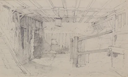Dentro de um Estábulo, c.1810 (lápis)