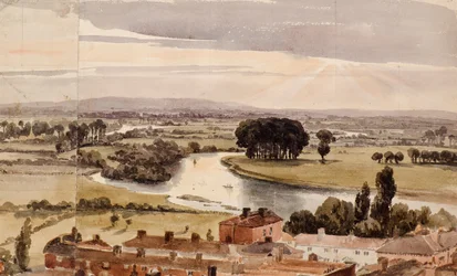 Vista panorâmica da paisagem, c.1804 (aquarela)